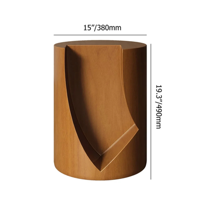 Modern Round Accent Table with Open Book Storage