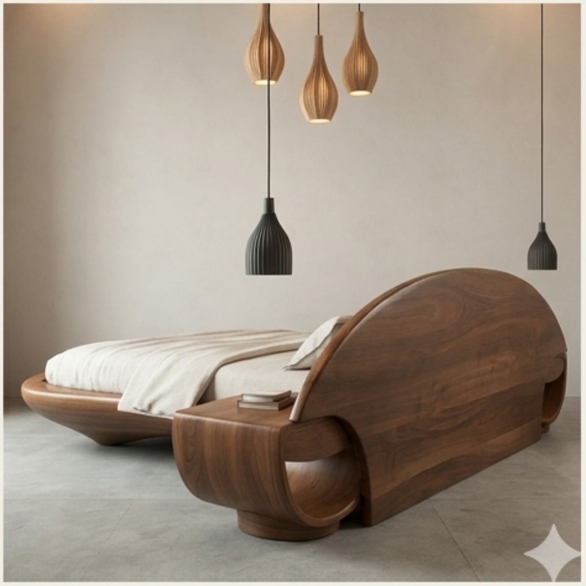 Aurora Curve Platform Bed
