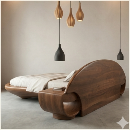 Aurora Curve Platform Bed