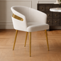 Quilted Ivory Dining Chair