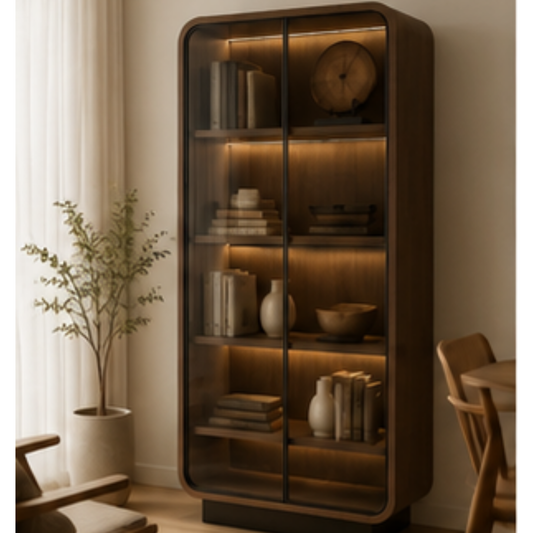 Luna Curved Glass Display Cabinet