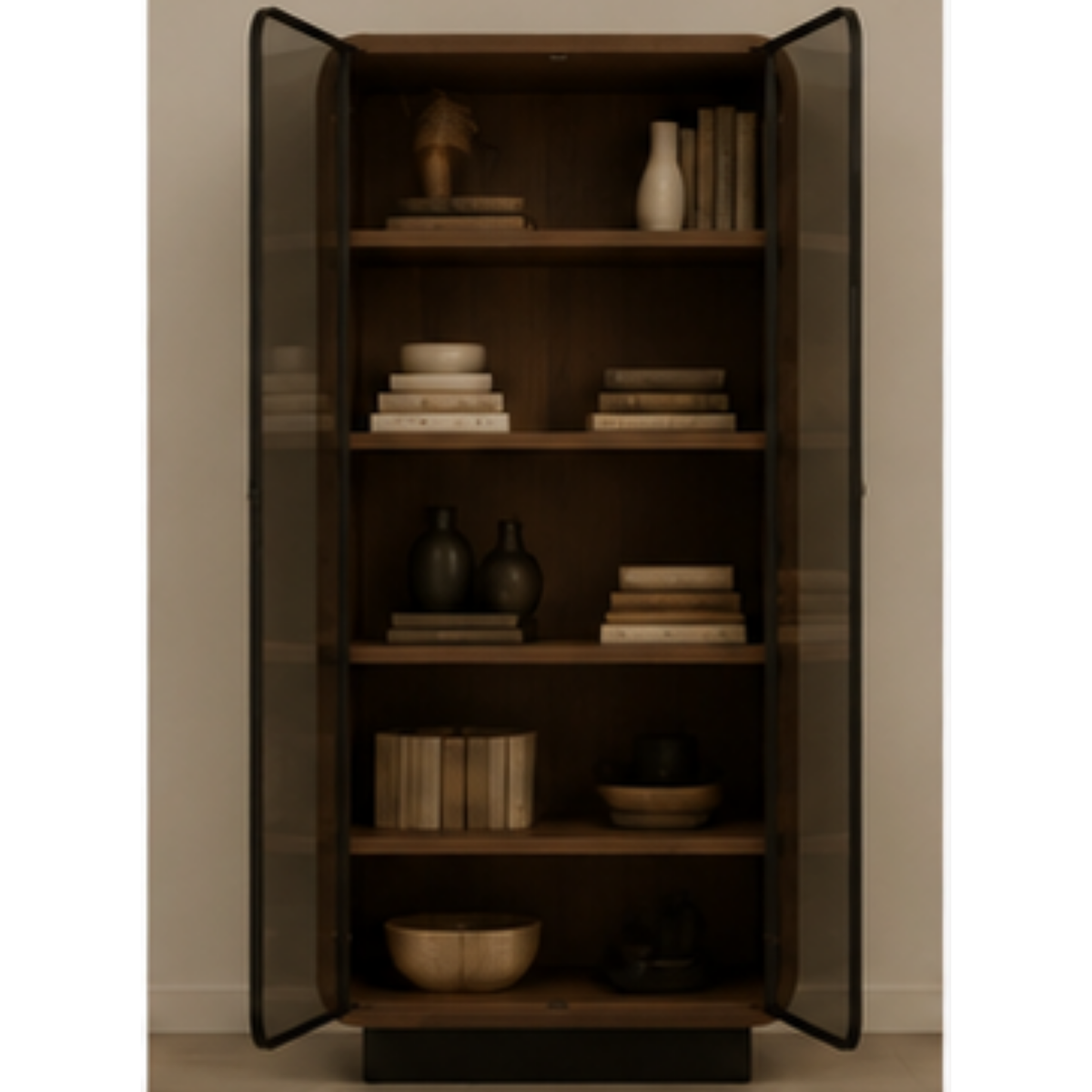 Luna Curved Glass Display Cabinet