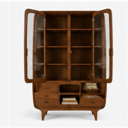 Aurora Curved Display Cabinet