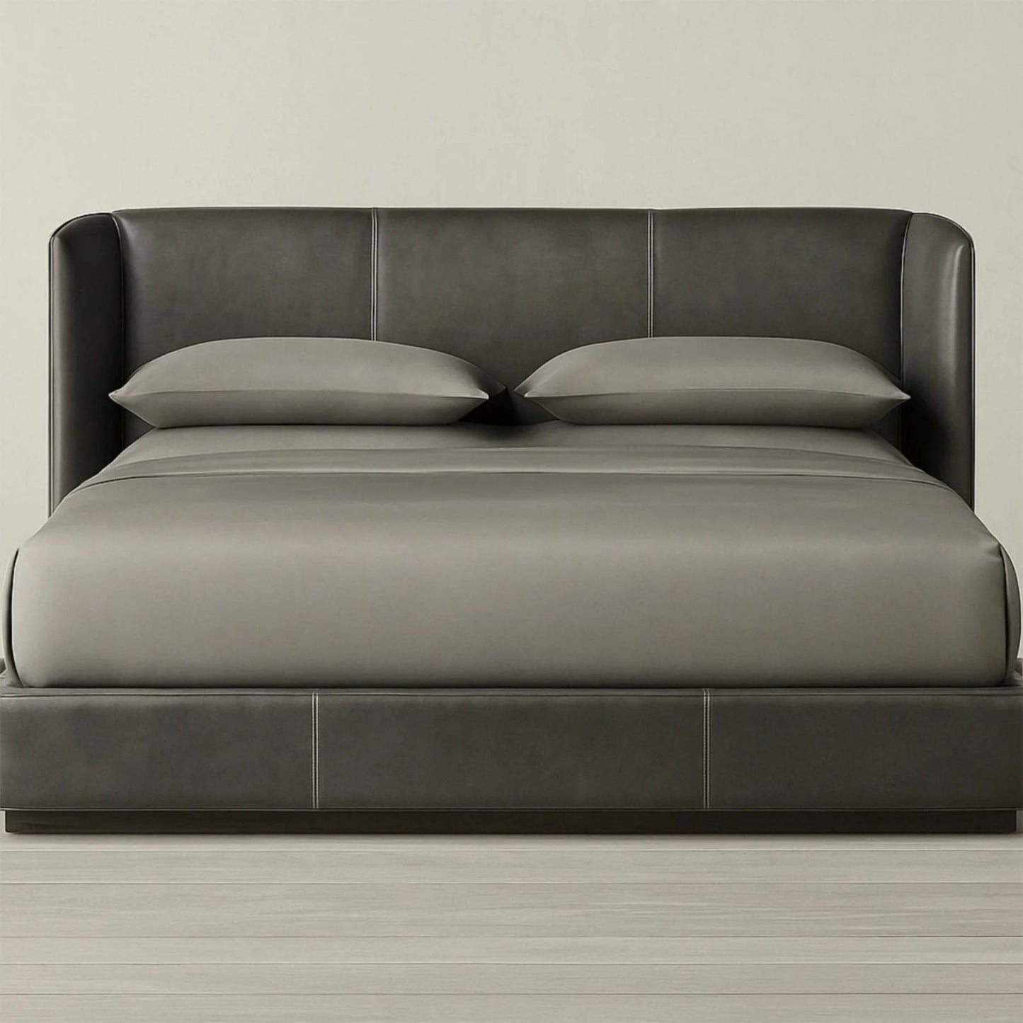 Modern Upholstered Wingback Bed