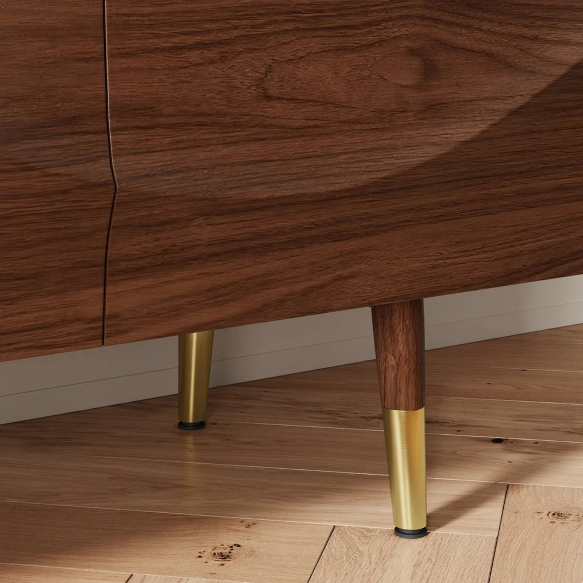Walnut Wave Media Console