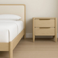 Scandinavian Oak 2-Drawer Nightstand