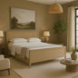 Classic Panel Bed with Textured Headboard